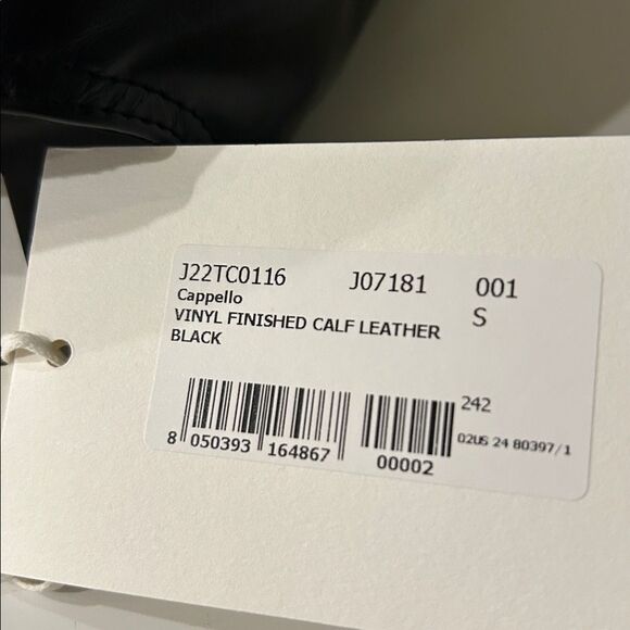 Jil Sander men’s Black Calfskin Cap, Black, Size Small, NWT - Picture 9 of 12